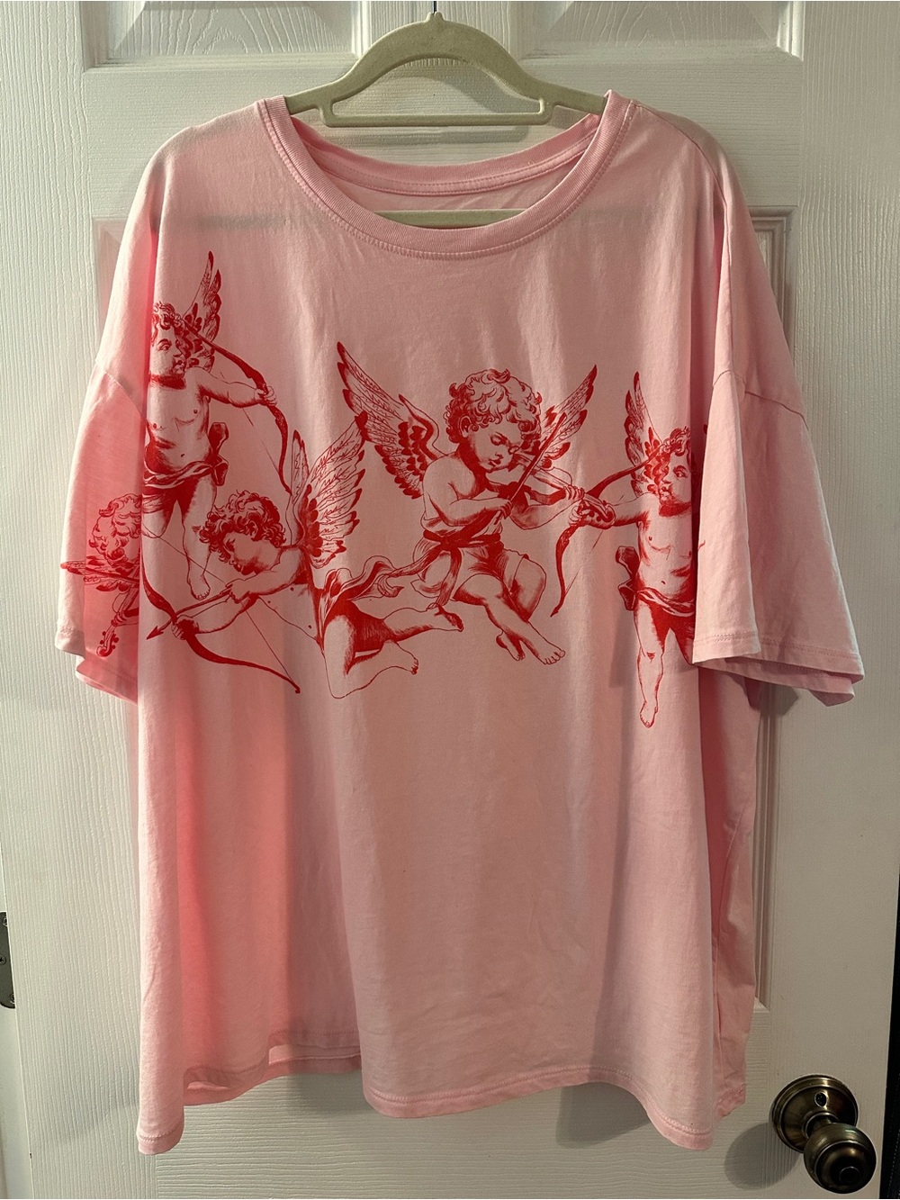 Way to Celebrate Women’s Relaxed Fit Pink Cupid Cotton Tee XXL